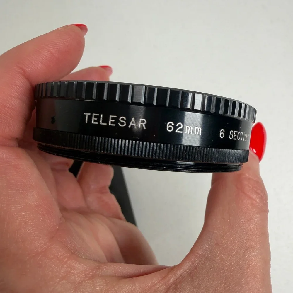 Telesar 62mm Trick Photo Filter 6 Section Coated Glass Vintage Japan Case Box